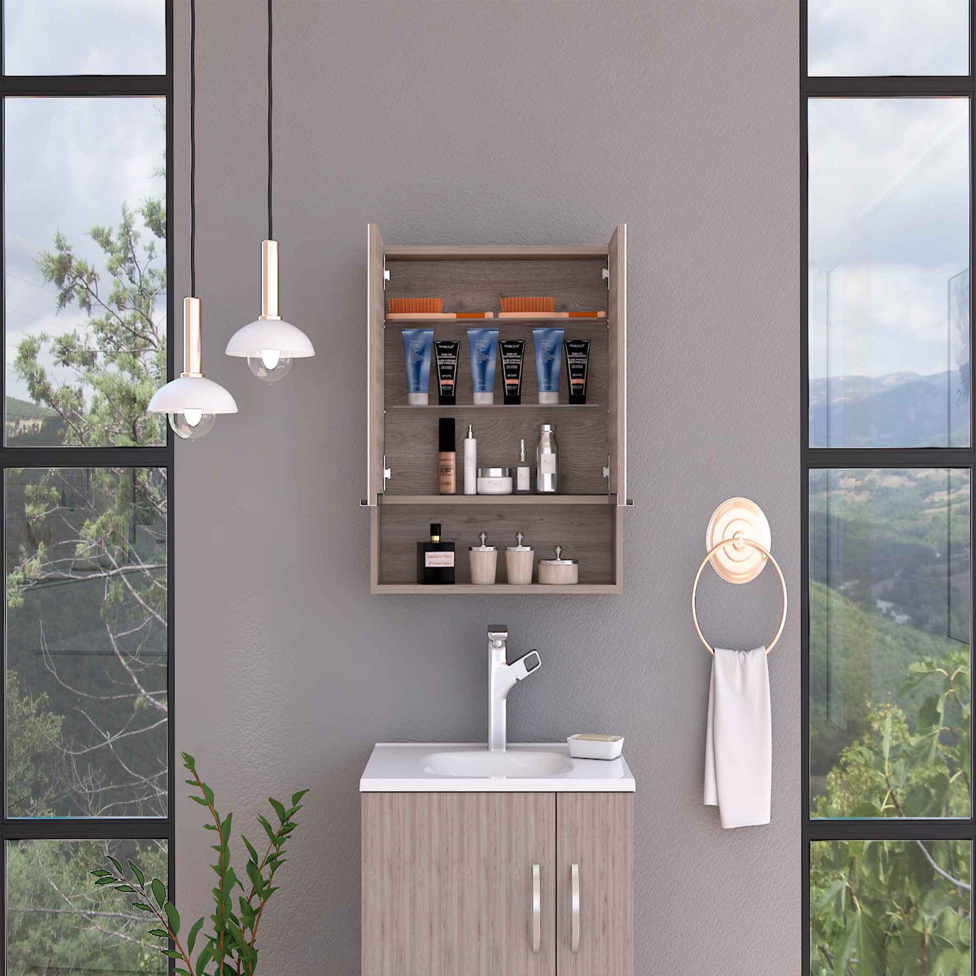 Medicine Cabinet TuHome Light Oak 