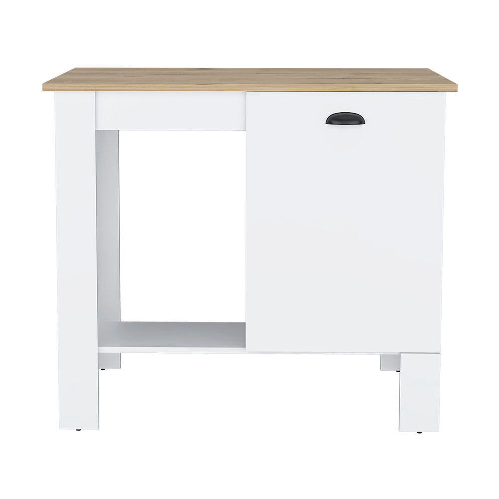 Atenea Kitchen Island, Single Door Cabinet, Shelf