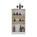 Syrah Kitchen Island, 2 Side Bottle Shelf, Bottom Shelf