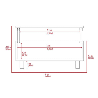 Gambia Lift Top Coffee Table, Four Legs