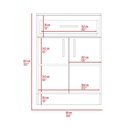 Mayorca Multistorage Pantry Cabin, One Drawer, Two Interior Shelves