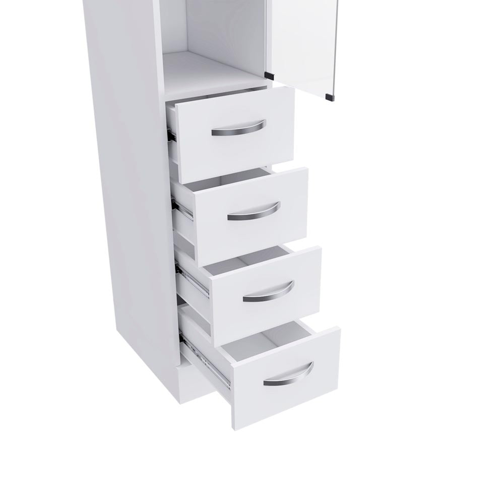 White Vanguard Linen Cabinet TuHome 