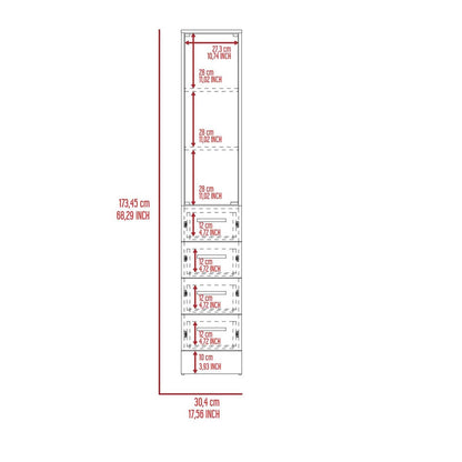 TuHome Measurements Vanguard Linen Cabinet 