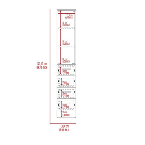 TuHome Measurements Vanguard Linen Cabinet 