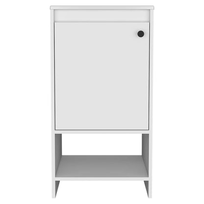 Jane Bathroom Vanity, Single Door Cabinet, Two Shelves