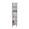 Vintro Storage Cabinet, Broom Hangers, Metal Handle