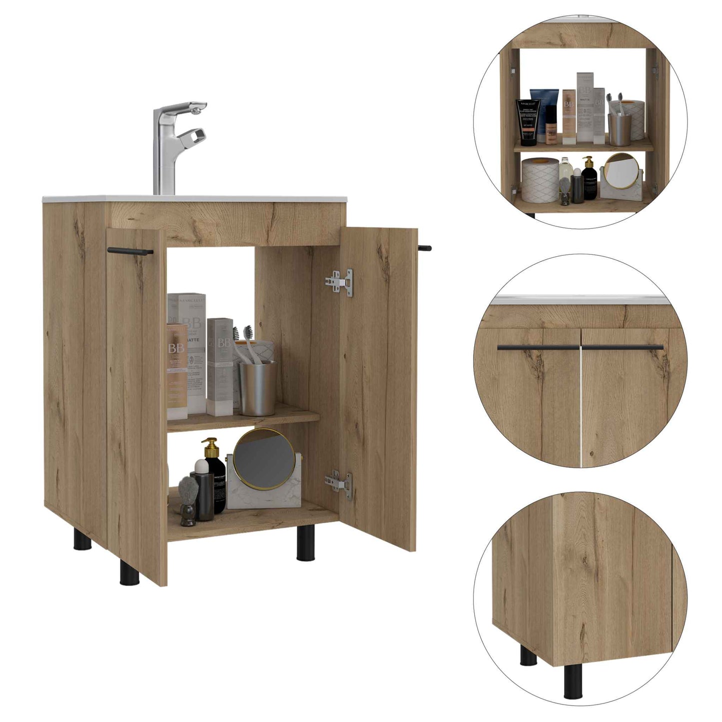 Khari Vanity TuHome Light Oak 