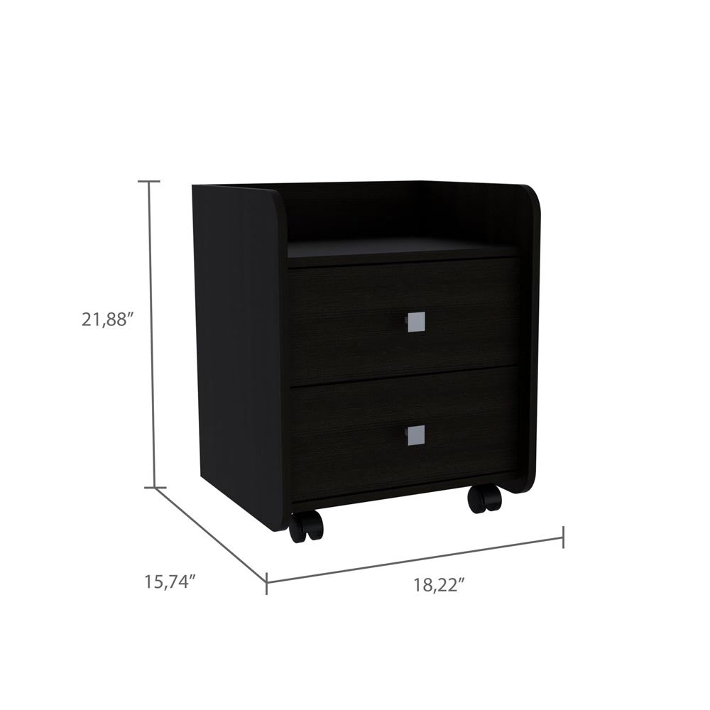 Aura Nightstand TuHome Black Wengue 