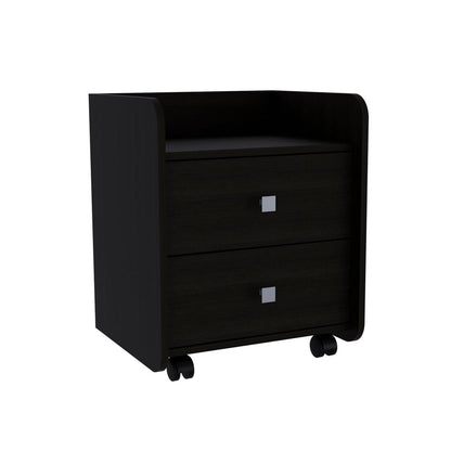 TuHome Black Wengue Aura Nightstand 