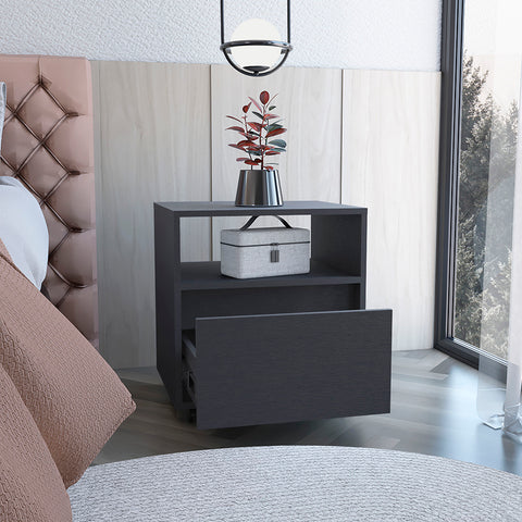 Austin Nightstand, Casters, Single Drawer