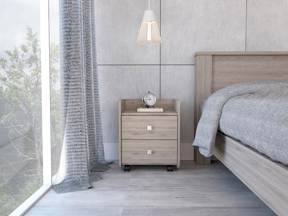 Light Gray Aura Nightstand TuHome