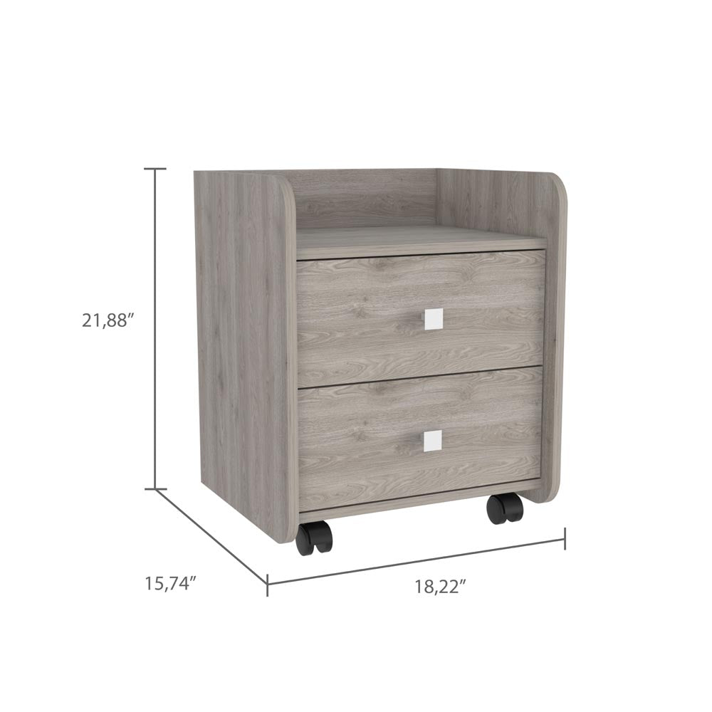 TuHome Light Gray Aura Nightstand 