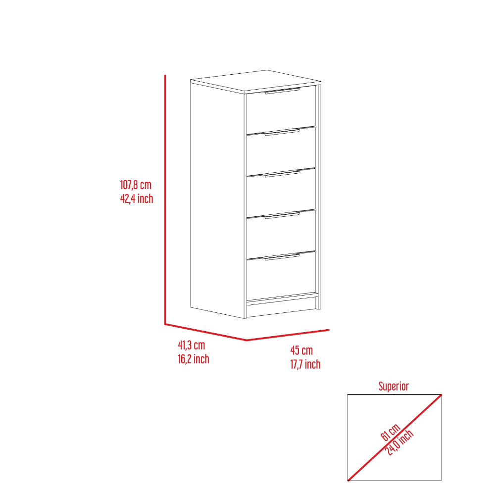 Kaia 5 Drawer Dresser