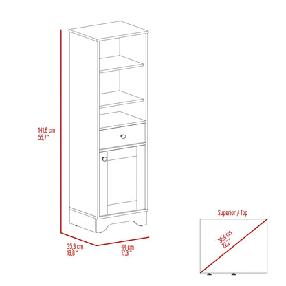 St. Cloud Linen Cabinet, One Drawer, One Cabinet, Multiple Shelves