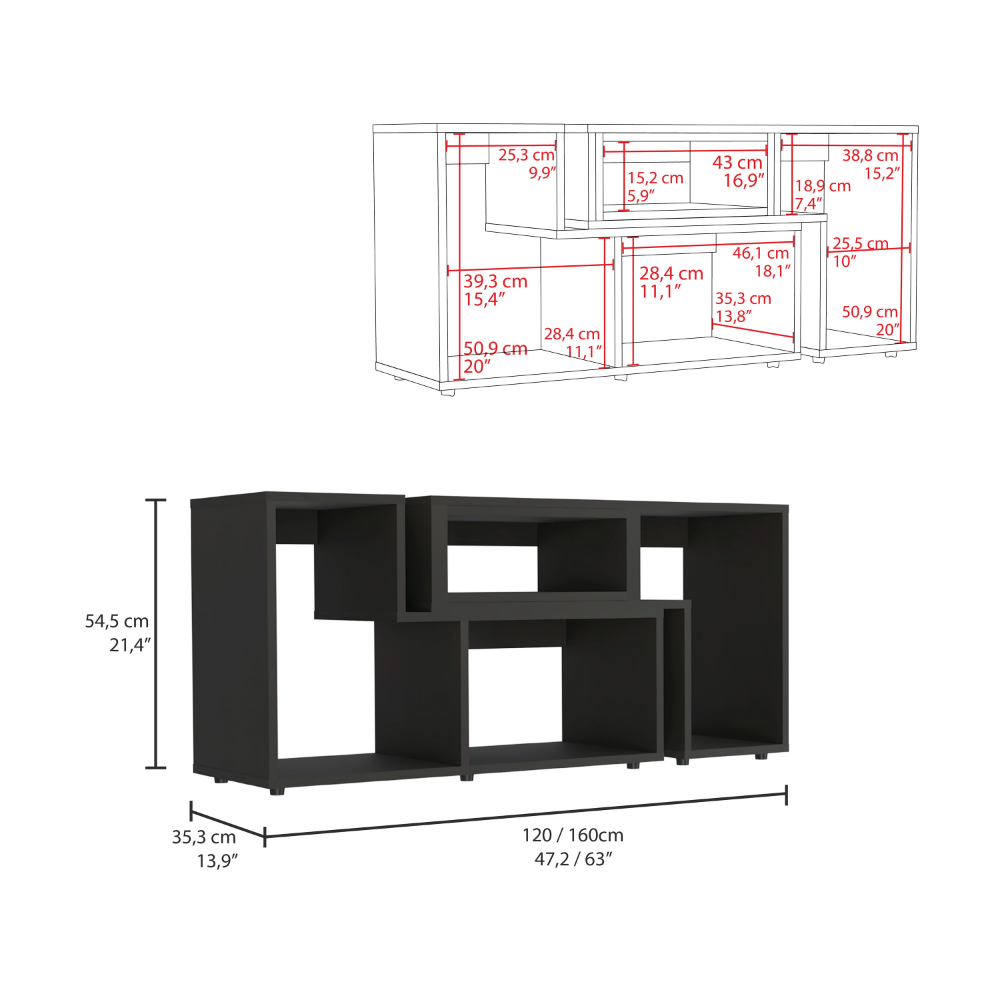 Beijing Extendable TV Stand, Multiple Shelves