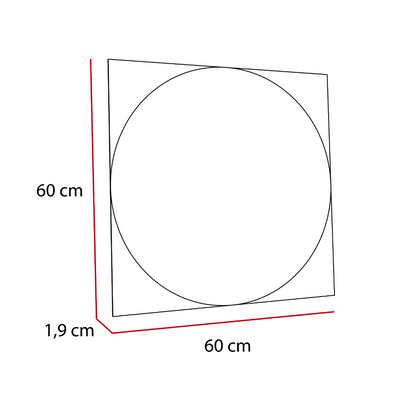 Salerno Mirror, Square Shape, Sandblasting Borders