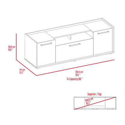 Lyon Tv Stand for TV´s up 55", One Cabinet, Double Door