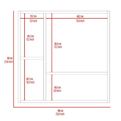 Sines Medicine Cabinet, Four Internal Shelves, Single Door