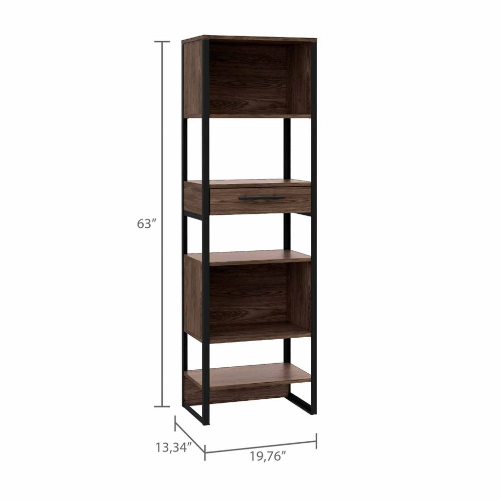 Russo Bookcase, One Drawer, Multiple Shelves – TUHOMEFURNITURE