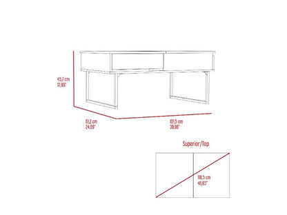 Romano Lift Top Coffee Table With Drawer