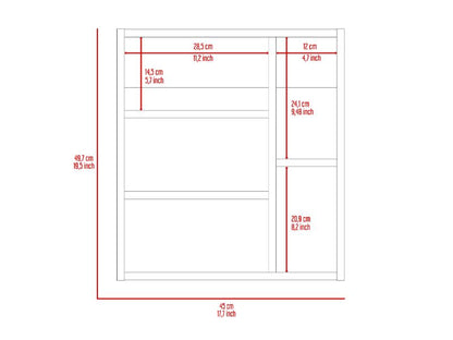 Labelle Medicine Single Door Cabinet With Mirror, Five Internal Shelves