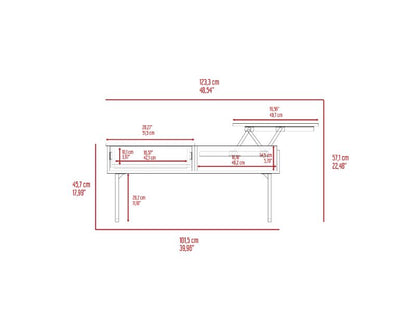 Romano Lift Top Coffee Table With Drawer