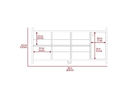 Rizzo Storage Unit With Door, Six Shoes Capacity, Six Cubbies, Door
