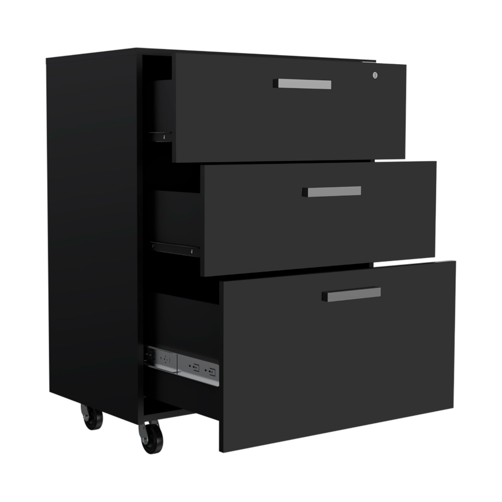 Storage Cabinet - Superior Top, Drawer Base Cabinet, Three Drawers, Four Casters