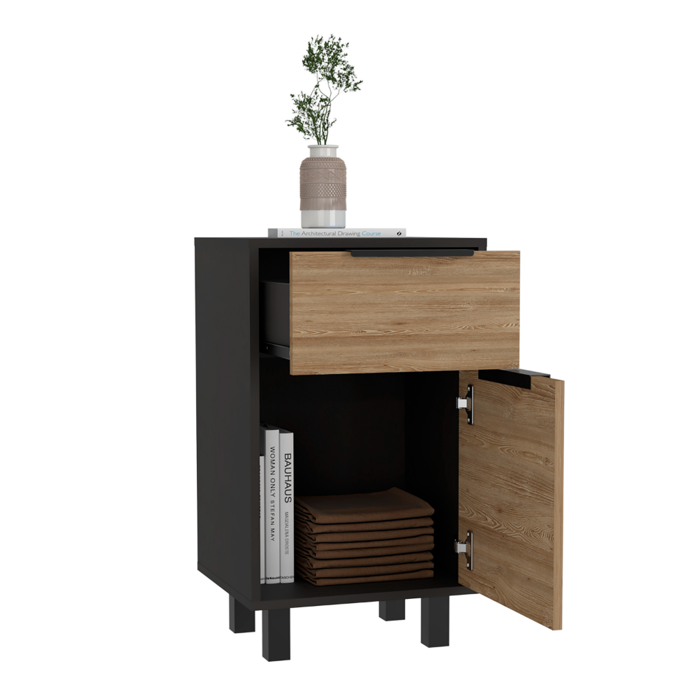 Kaia Z Nightstand, One Drawer, One Cabinet,  Four Legs, Superior Top