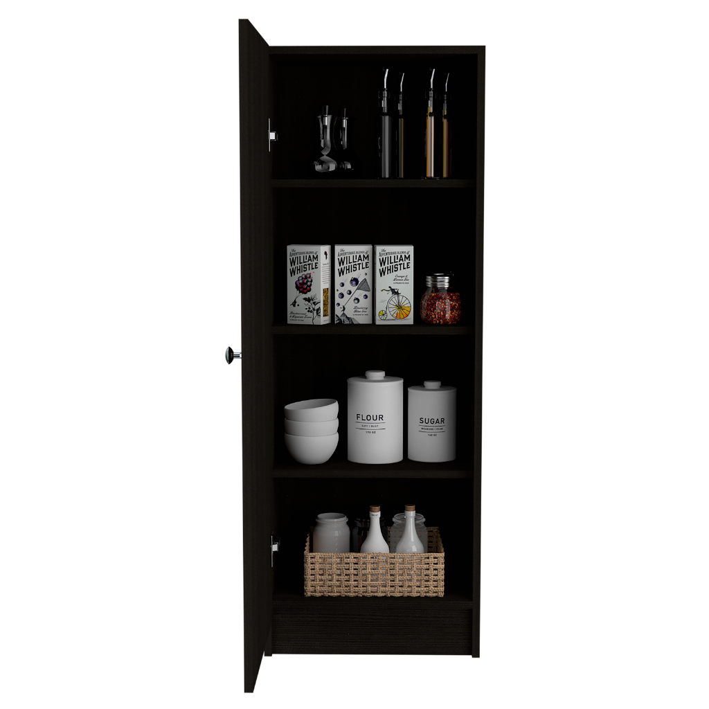 Catalano Pantry , Single Door Cabinet, Four Interior Shelves