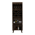 Oslo Bar Cabinet, Twelve Wine Cubbies, Double Door Cabinet, Two Shelves