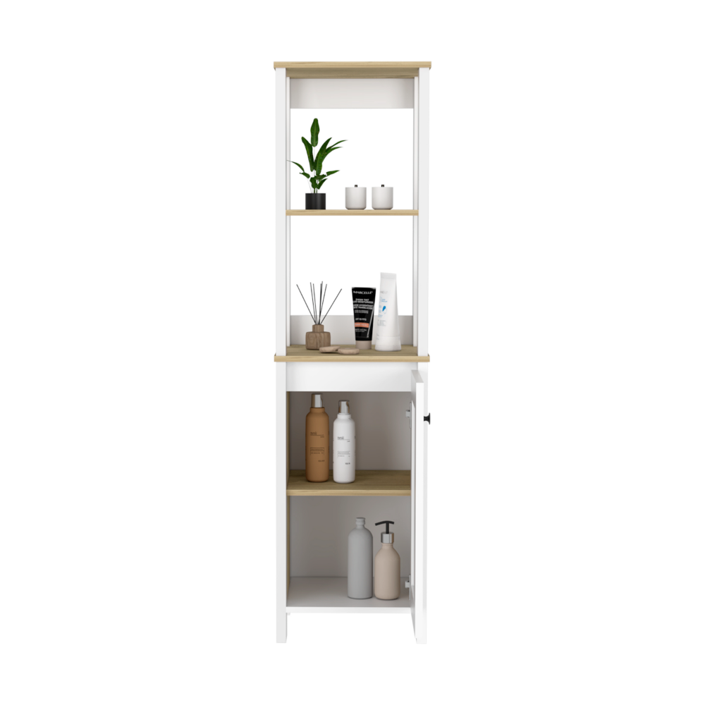 St. Clair Linen Cabinet, Two Open Shelves, Single Door