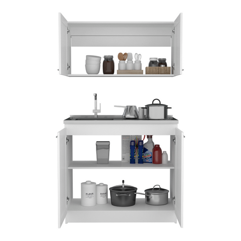 Zurich Cabinet Set, Two Shelves