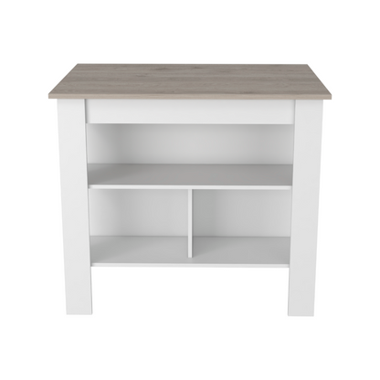 Cala Kitchen Island Antibacterial, Three Shelves, Four Legs