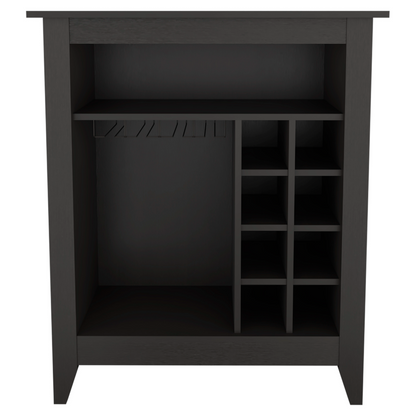 Essential Bar Cabinet, One Open Shelf, Six Wine Cubbies, One Drawer