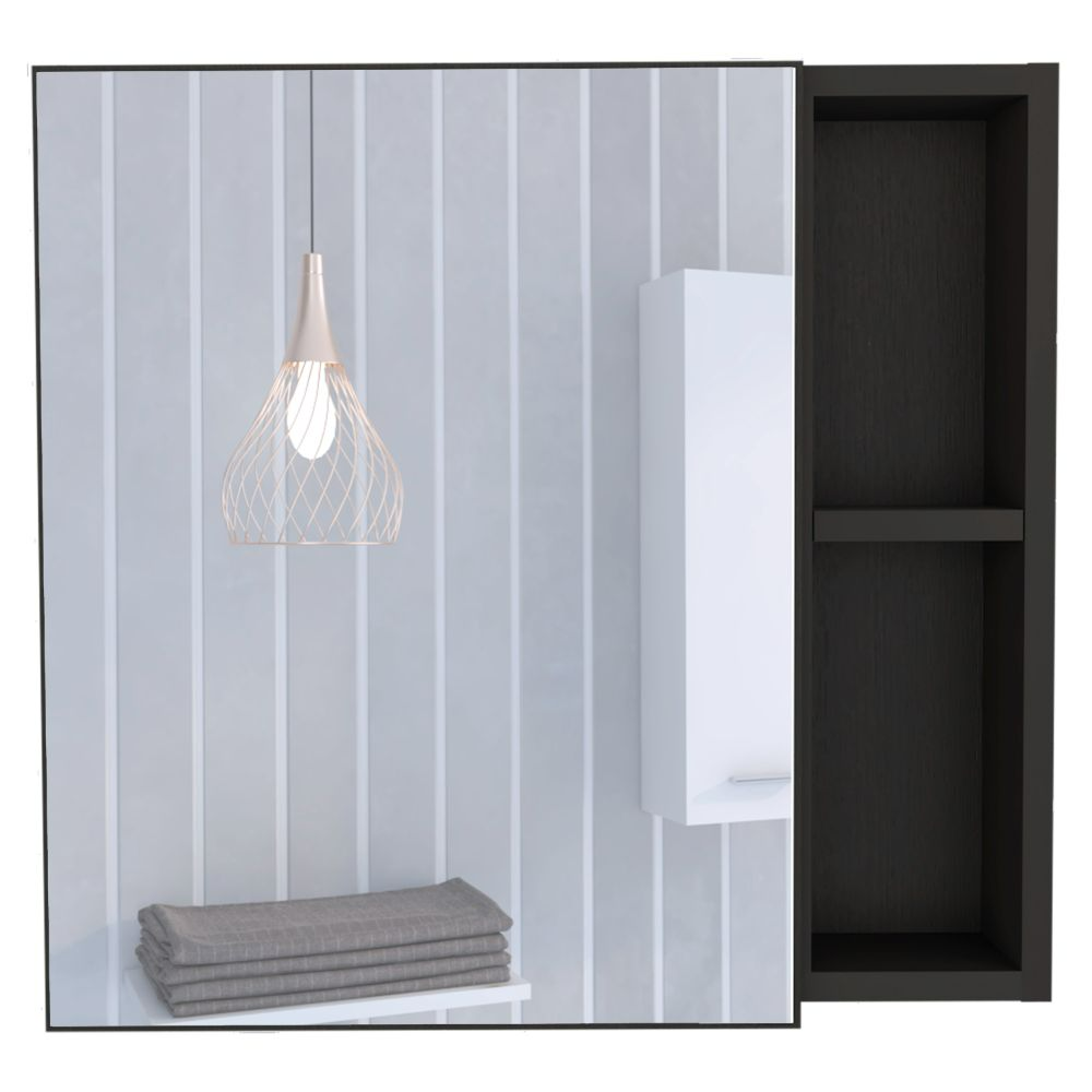 Oman Medicine Cabinet, Three Internal Shelves, Single Door, Two External Shelves