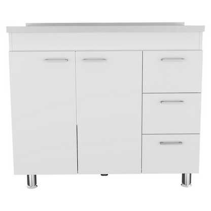 Ferreti Base Cabinet , Three Drawers, Double Door, Four Legs