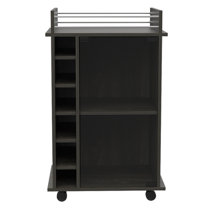 Barbieri Bar Cart with six cubbies vertically line