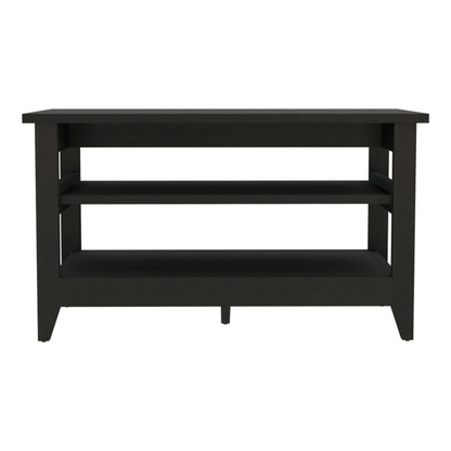 Misuri Storage Bench, Four Legs, Two Open Shelves