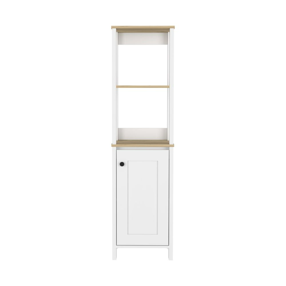 St. Clair Linen Cabinet, Two Open Shelves, Single Door