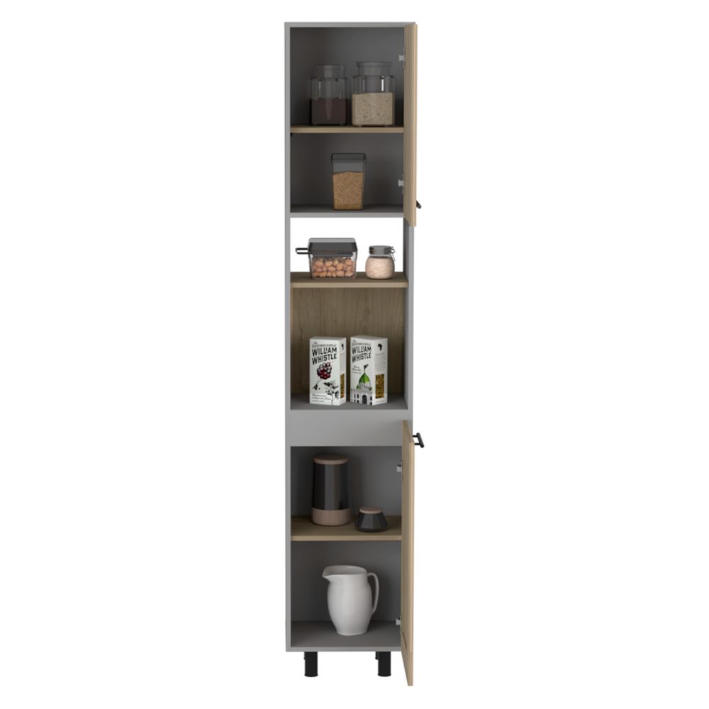 Hasselt Kitchen Pantry, Double Door, Six Shelves