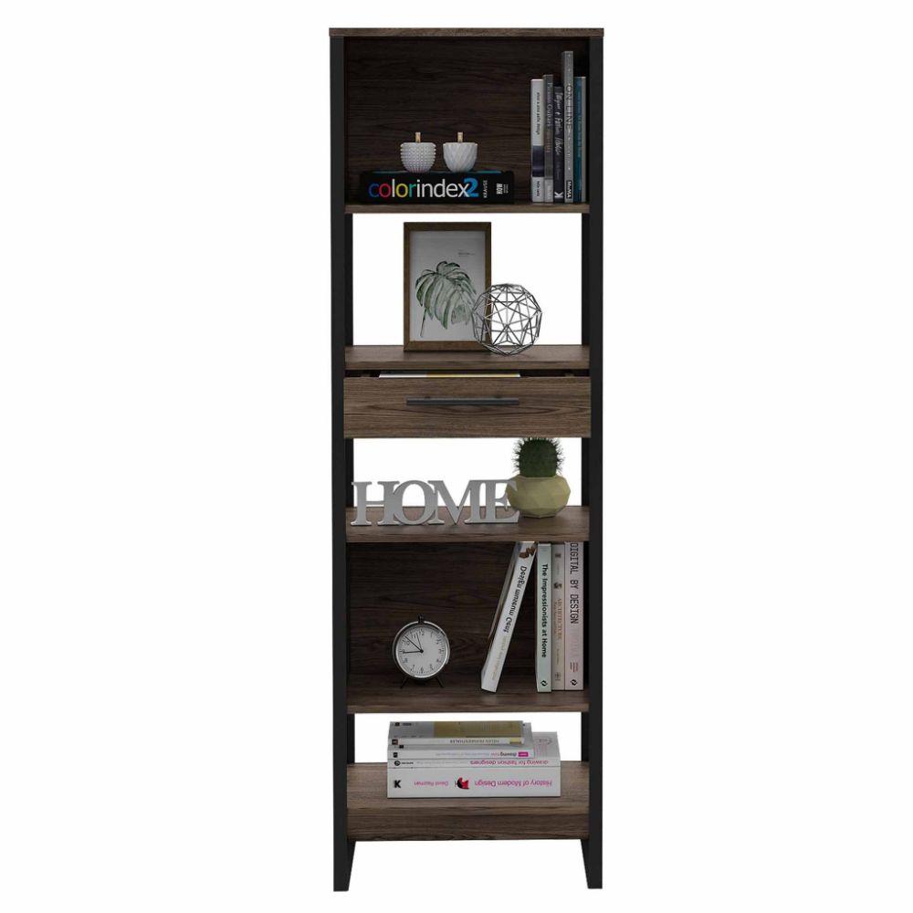 Russo Bookcase, One Drawer, Multiple Shelves