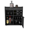 Lyon Bar Cabinet, Six Cubbies, Cabinet With Divisions, Two Concealed Shelves