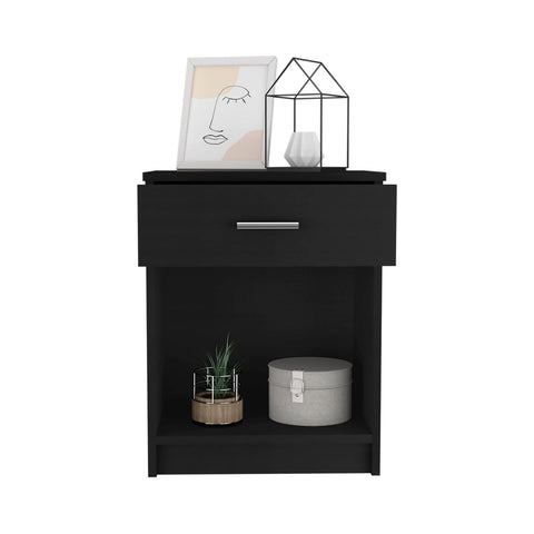 Eco Nightstand, Superior Top,  Single Drawer, Lower Shelf