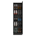 Leto Xl Shoe Rack, Mirror, Five Interior Shelves, Single Door Cabinet