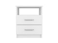 Napoles Nightstand, Superior Top, Two Drawers, One Shelf