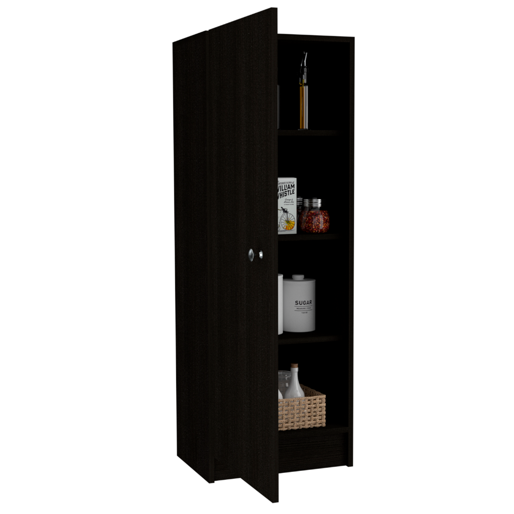 Catalano Pantry , Single Door Cabinet, Four Interior Shelves