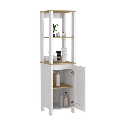 St. Clair Linen Cabinet, Two Open Shelves, Single Door