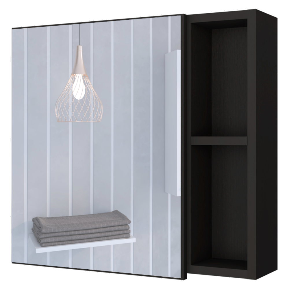 Oman Medicine Cabinet, Three Internal Shelves, Single Door, Two External Shelves