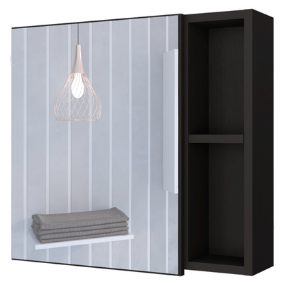 Oman Medicine Cabinet, Three Internal Shelves, Single Door, Two External Shelves